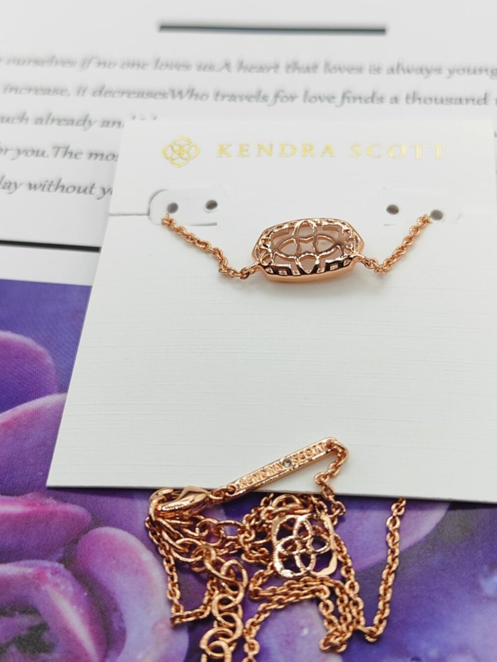 Kendra Scott rose Gold Necklace - Picture 2 of 2